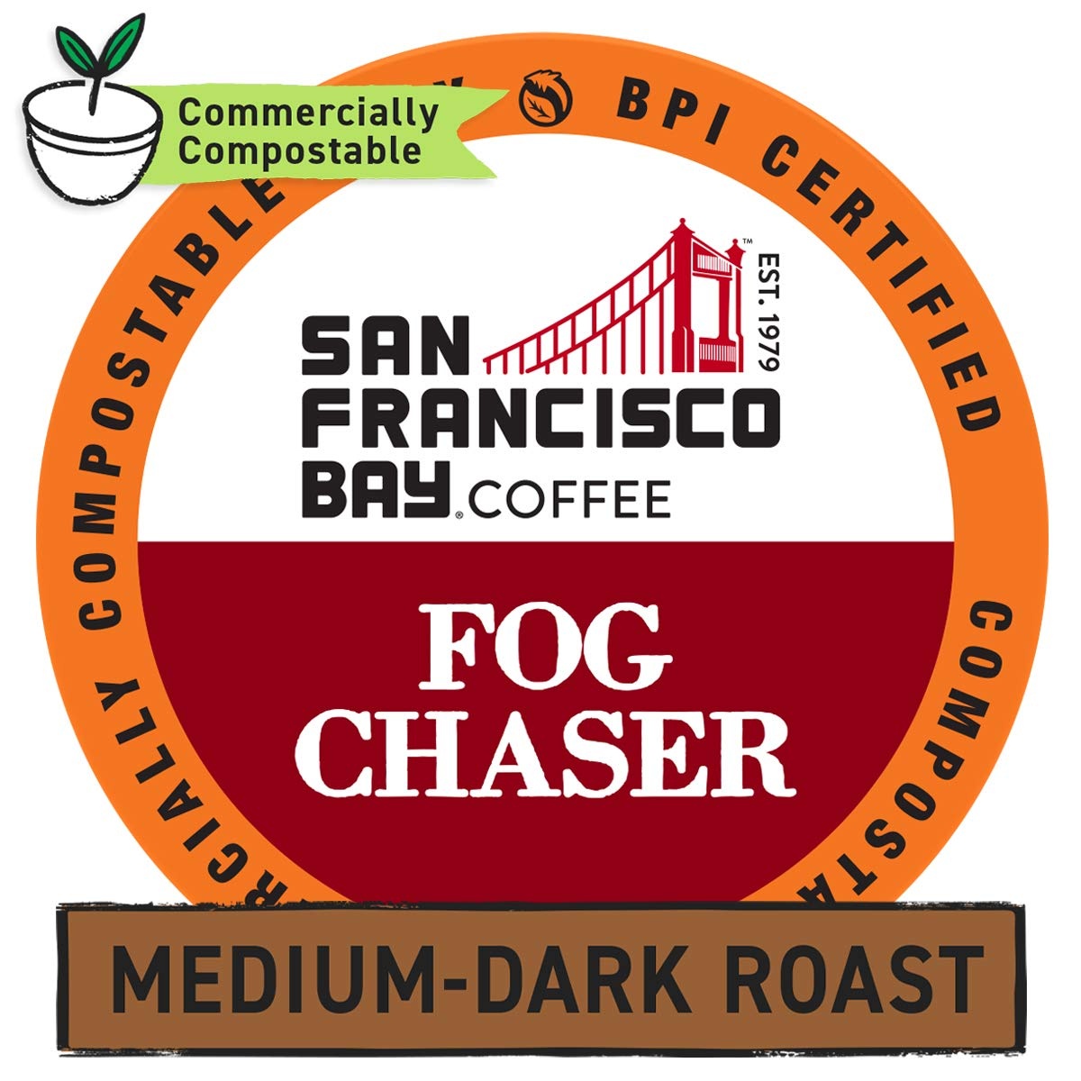 San Francisco Bay K-Cup Coffee Pods, Donut Shop (36 ct), Medium-Light Roast, Commercially Compostable Single-Serve Coffee Pods(Fog Chaser)