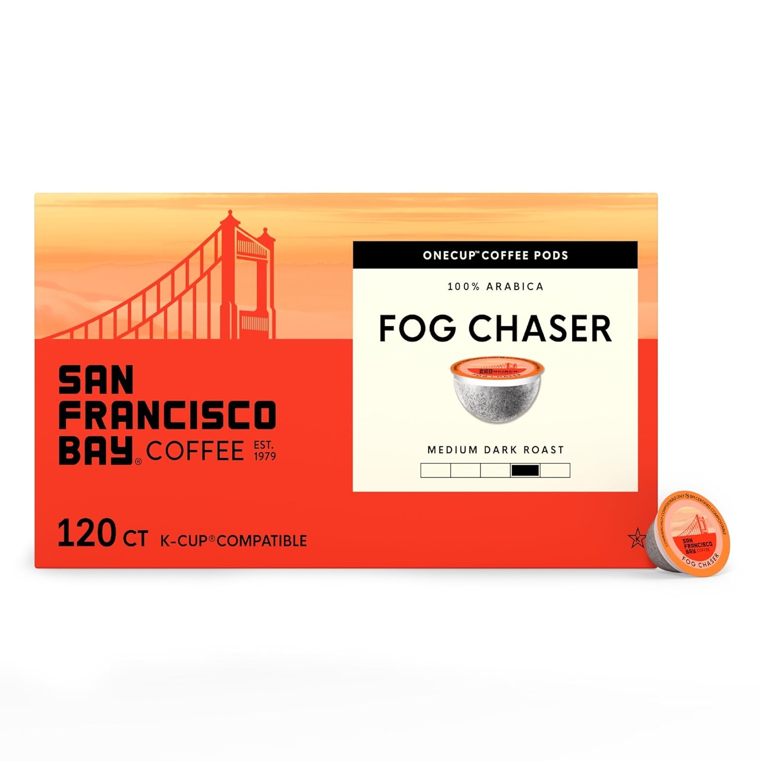 San Francisco Bay K-Cup Coffee Pods, Donut Shop (36 ct), Medium-Light Roast, Commercially Compostable Single-Serve Coffee Pods(Fog Chaser)