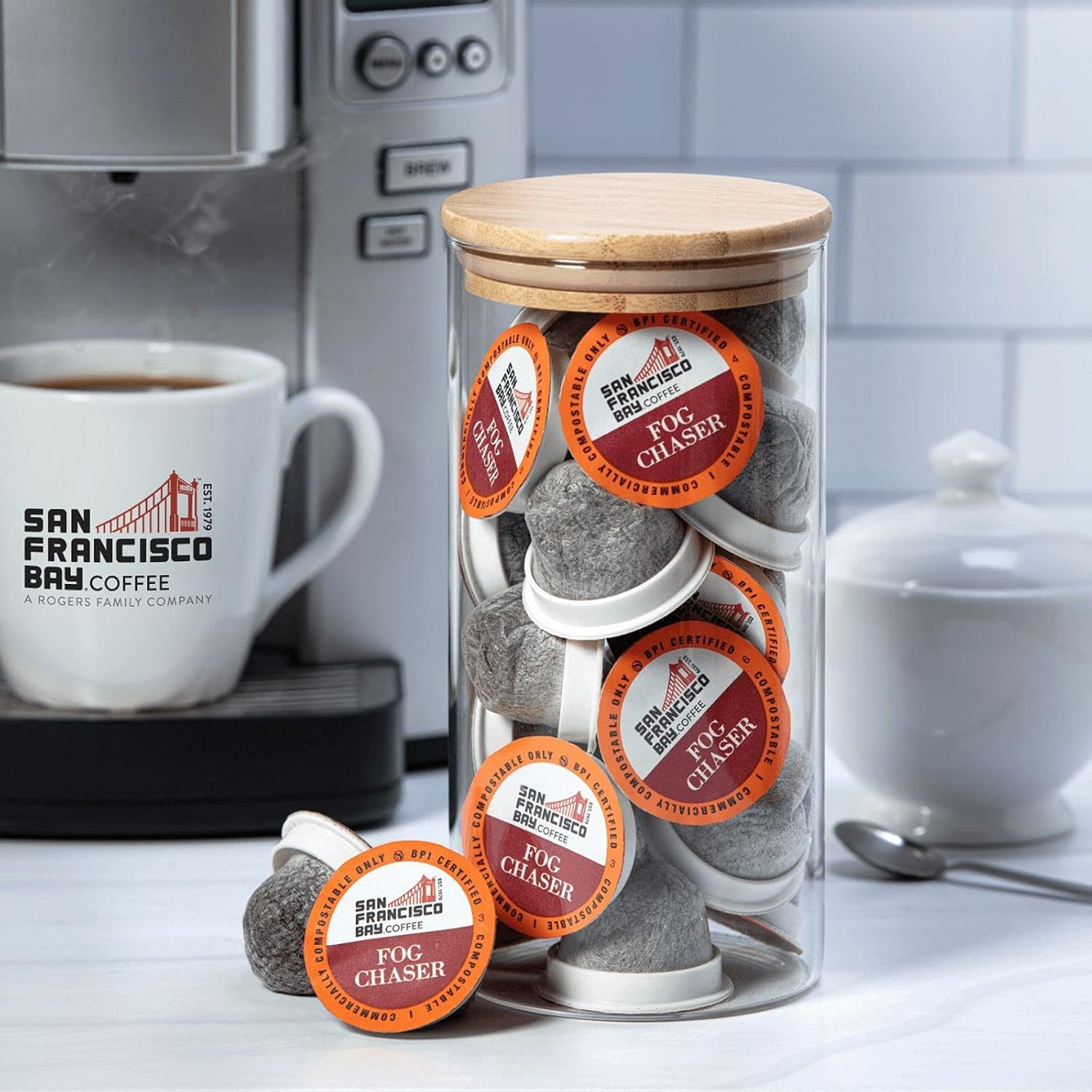 San Francisco Bay K-Cup Coffee Pods, Donut Shop (36 ct), Medium-Light Roast, Commercially Compostable Single-Serve Coffee Pods(Fog Chaser)
