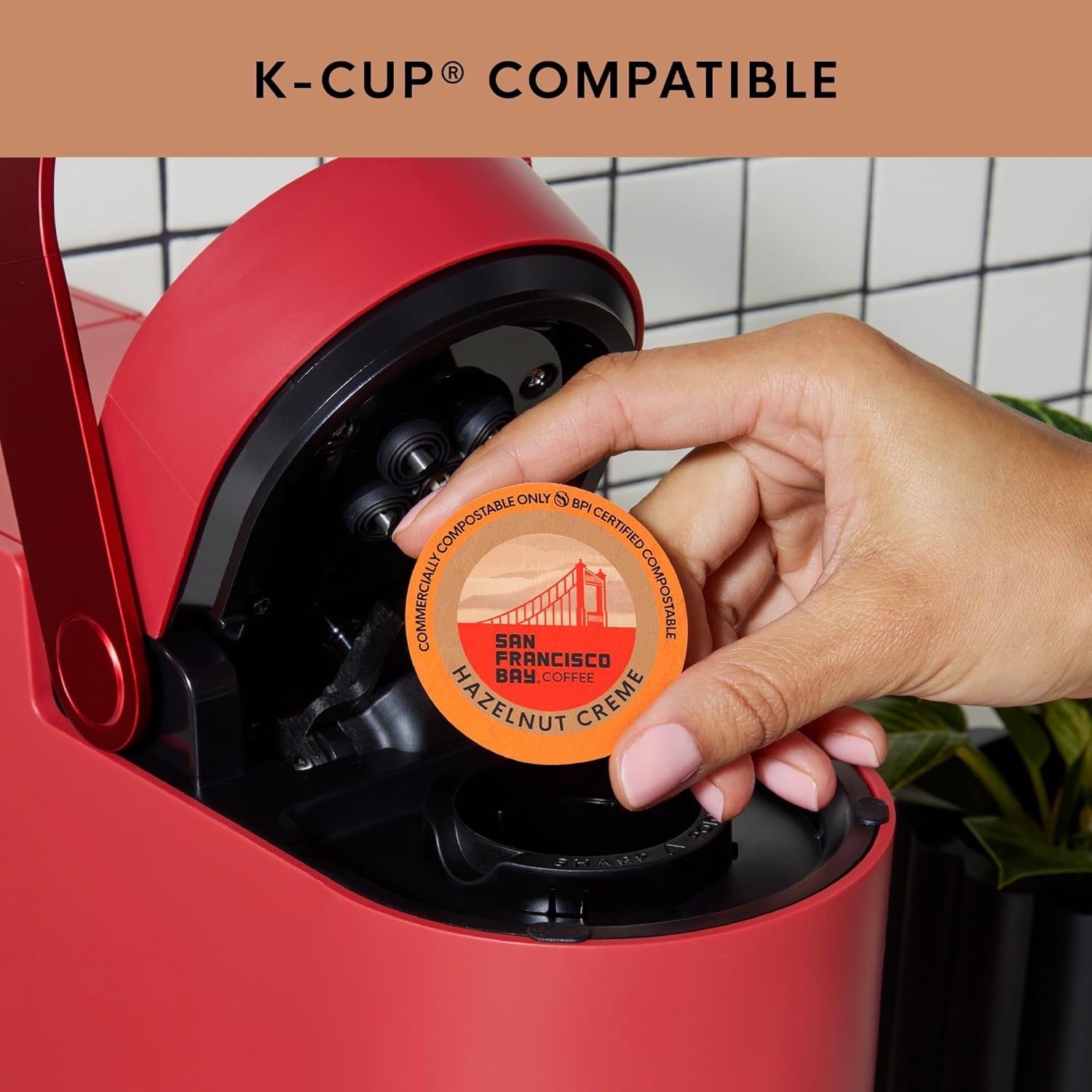 San Francisco Bay K-Cup Coffee Pods, Donut Shop (36 ct), Medium-Light Roast, Commercially Compostable Single-Serve Coffee Pods(Hazelnut Crème)