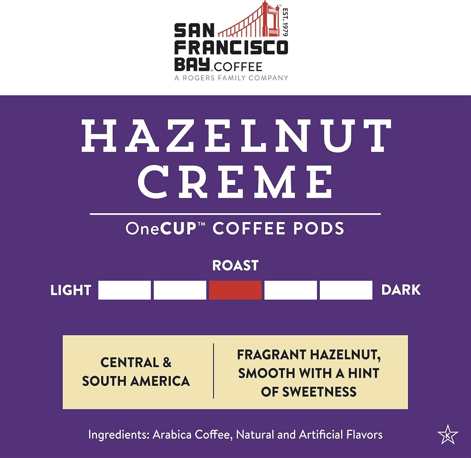 San Francisco Bay K-Cup Coffee Pods, Donut Shop (36 ct), Medium-Light Roast, Commercially Compostable Single-Serve Coffee Pods(Hazelnut Crème)