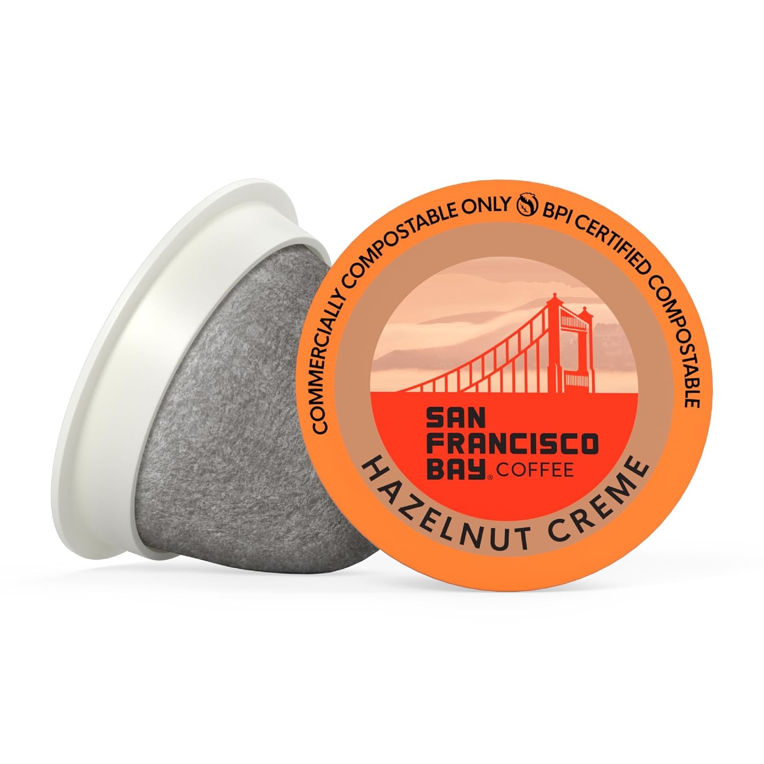 San Francisco Bay K-Cup Coffee Pods, Donut Shop (36 ct), Medium-Light Roast, Commercially Compostable Single-Serve Coffee Pods(Hazelnut Crème)