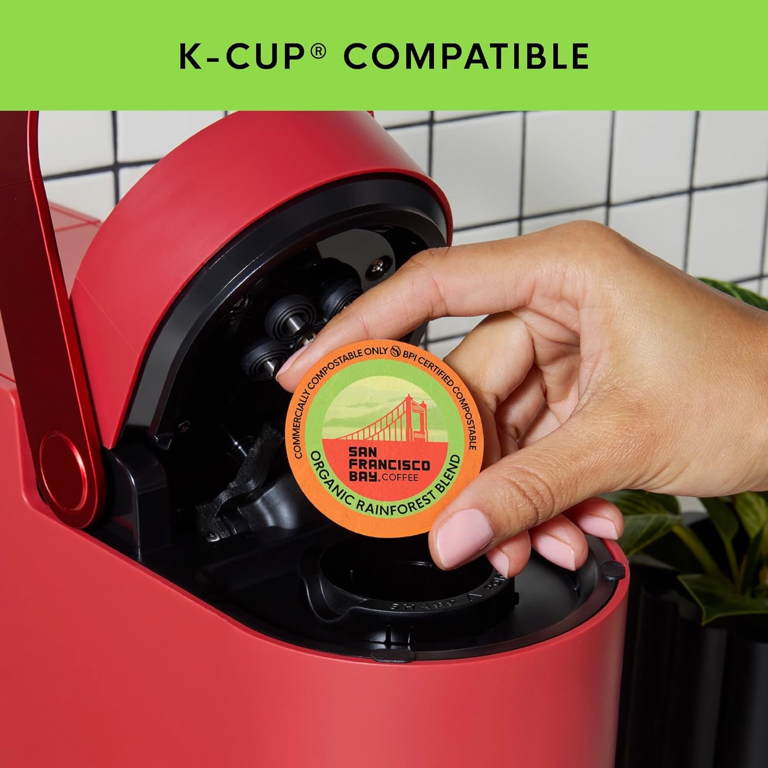 San Francisco Bay K-Cup Coffee Pods, Donut Shop (36 ct), Medium-Light Roast, Commercially Compostable Single-Serve Coffee Pods(Organic Rainforest Blend)