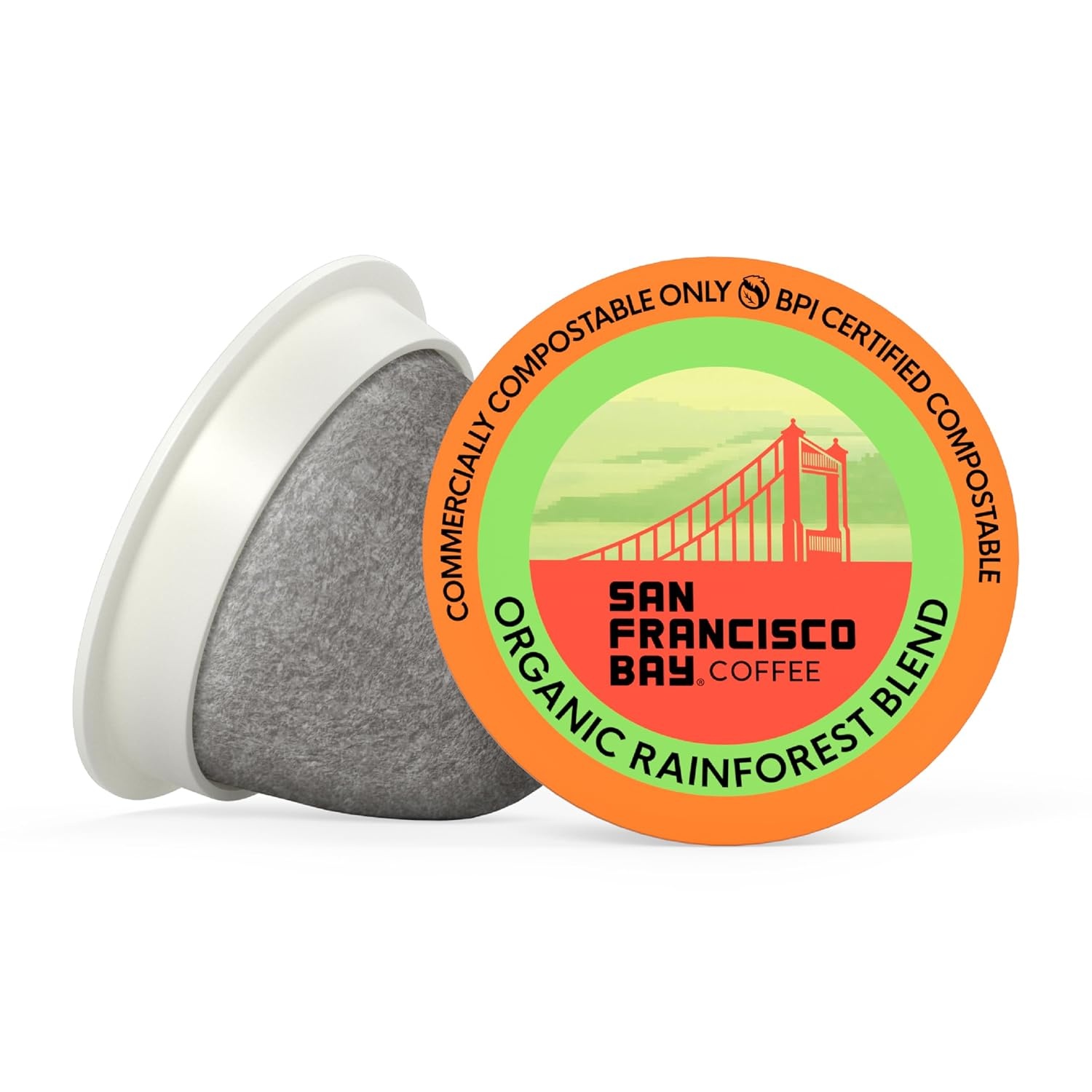 San Francisco Bay K-Cup Coffee Pods, Donut Shop (36 ct), Medium-Light Roast, Commercially Compostable Single-Serve Coffee Pods(Organic Rainforest Blend)
