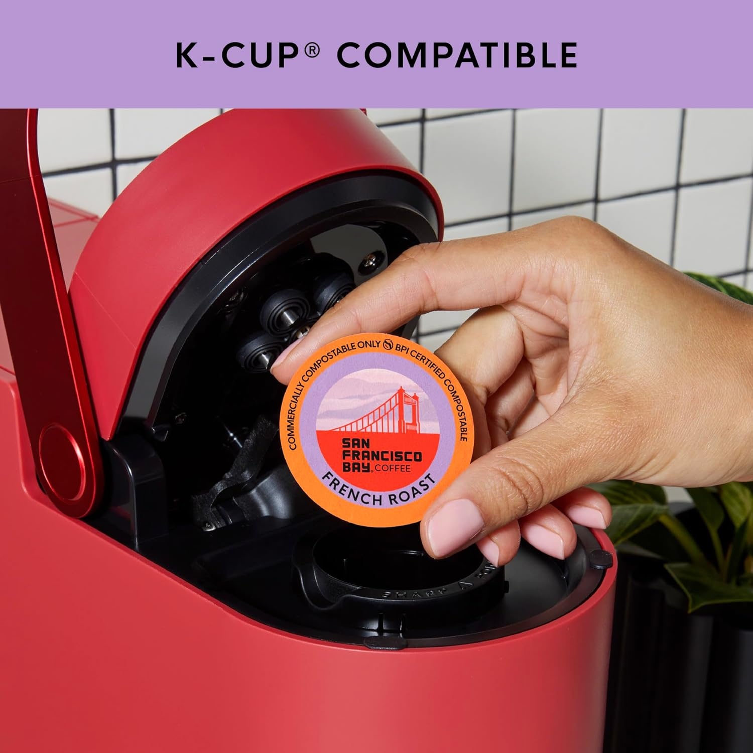 San Francisco Bay K-Cup Coffee Pods, Donut Shop (36 ct), Medium-Light Roast, Commercially Compostable Single-Serve Coffee Pods(French Roast)