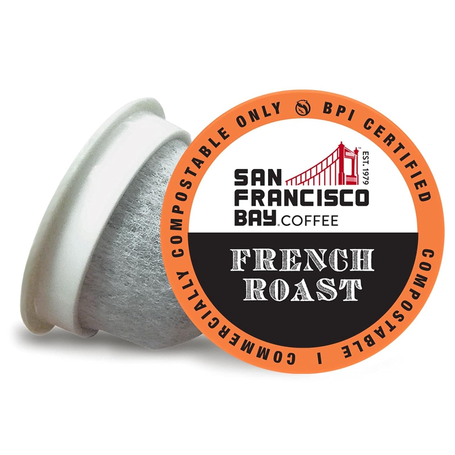 San Francisco Bay K-Cup Coffee Pods, Donut Shop (36 ct), Medium-Light Roast, Commercially Compostable Single-Serve Coffee Pods(French Roast)
