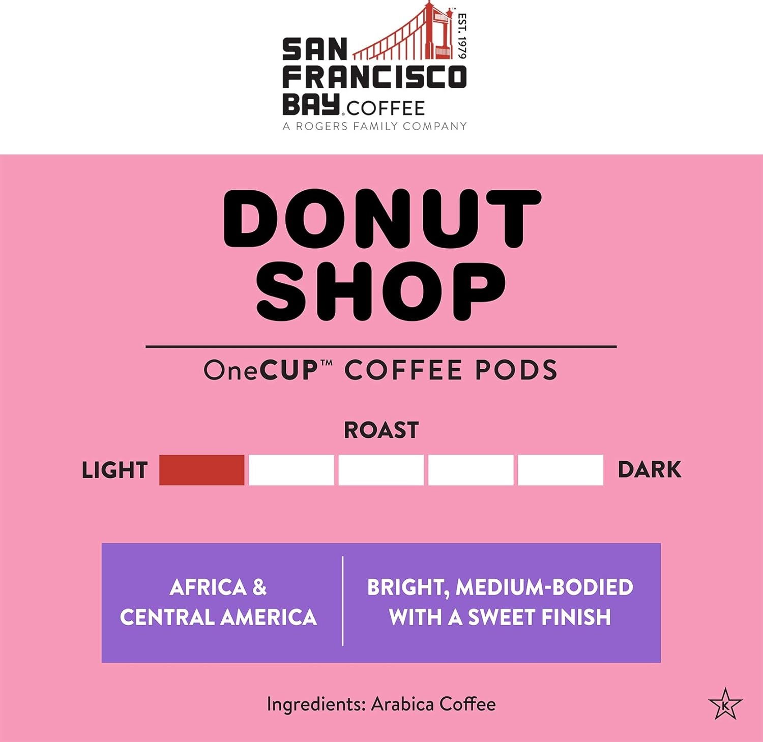 San Francisco Bay K-Cup Coffee Pods, Donut Shop (36 ct), Medium-Light Roast, Commercially Compostable Single-Serve Coffee Pods(Donut Shop)