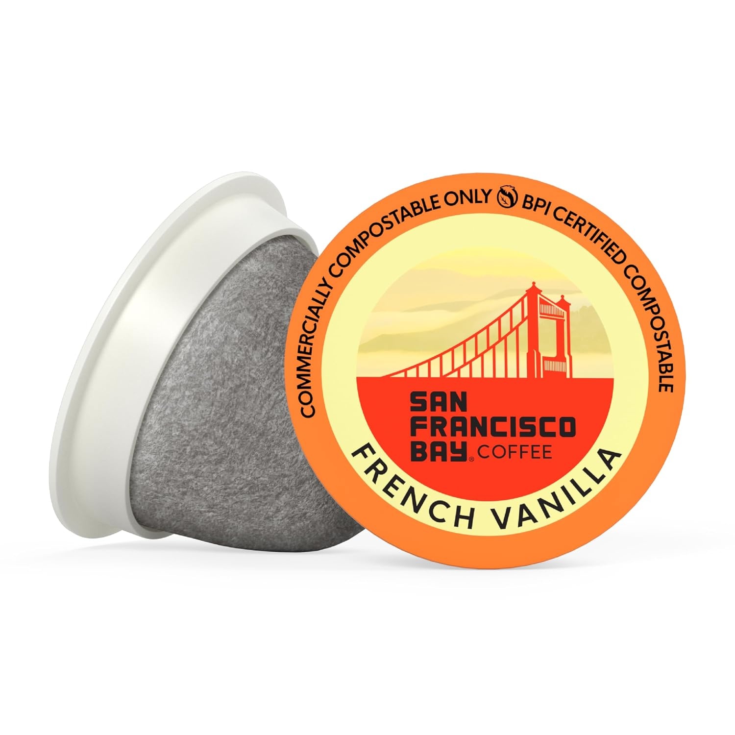 San Francisco Bay K-Cup Coffee Pods, Donut Shop (36 ct), Medium-Light Roast, Commercially Compostable Single-Serve Coffee Pods(French Vanilla)