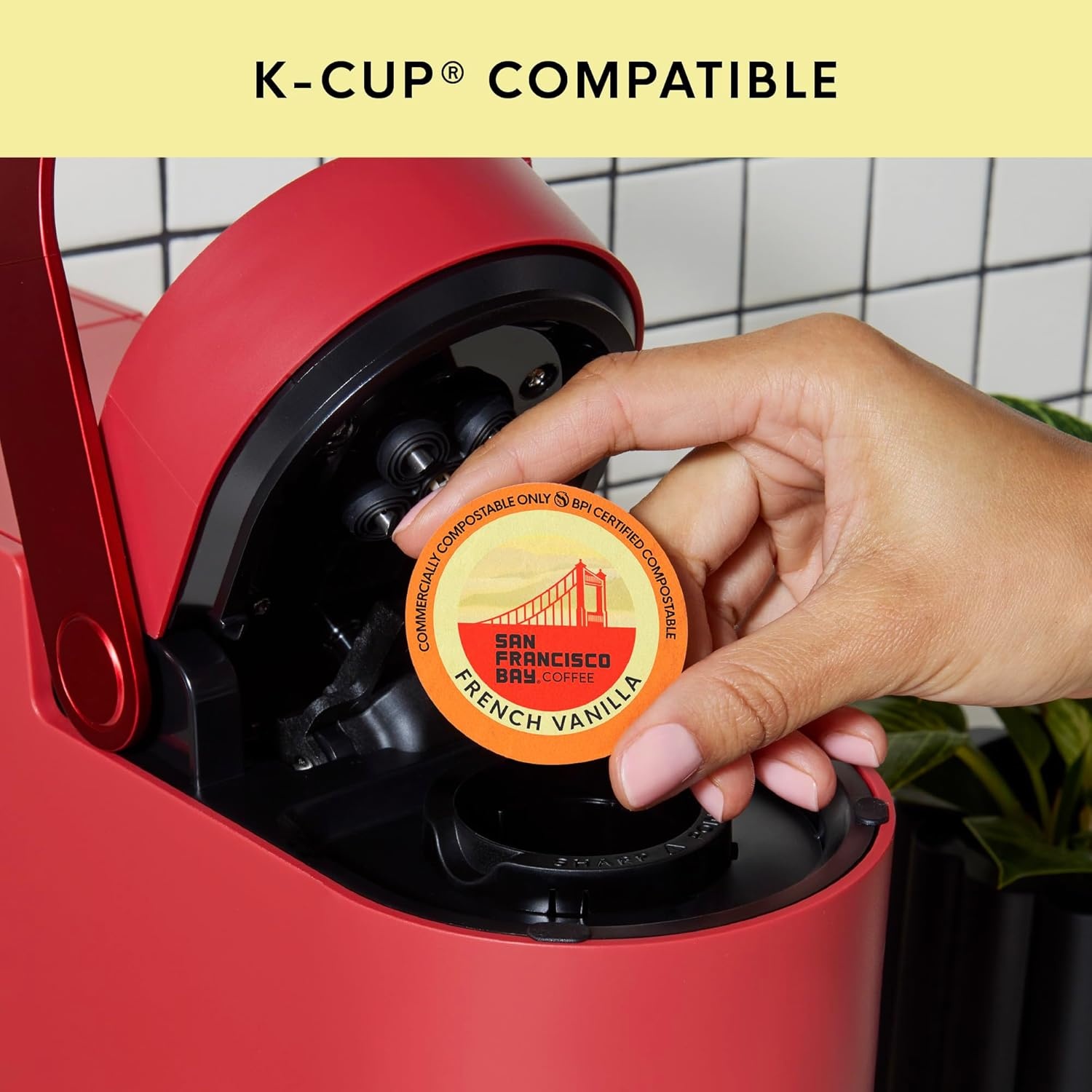 San Francisco Bay K-Cup Coffee Pods, Donut Shop (36 ct), Medium-Light Roast, Commercially Compostable Single-Serve Coffee Pods(French Vanilla)
