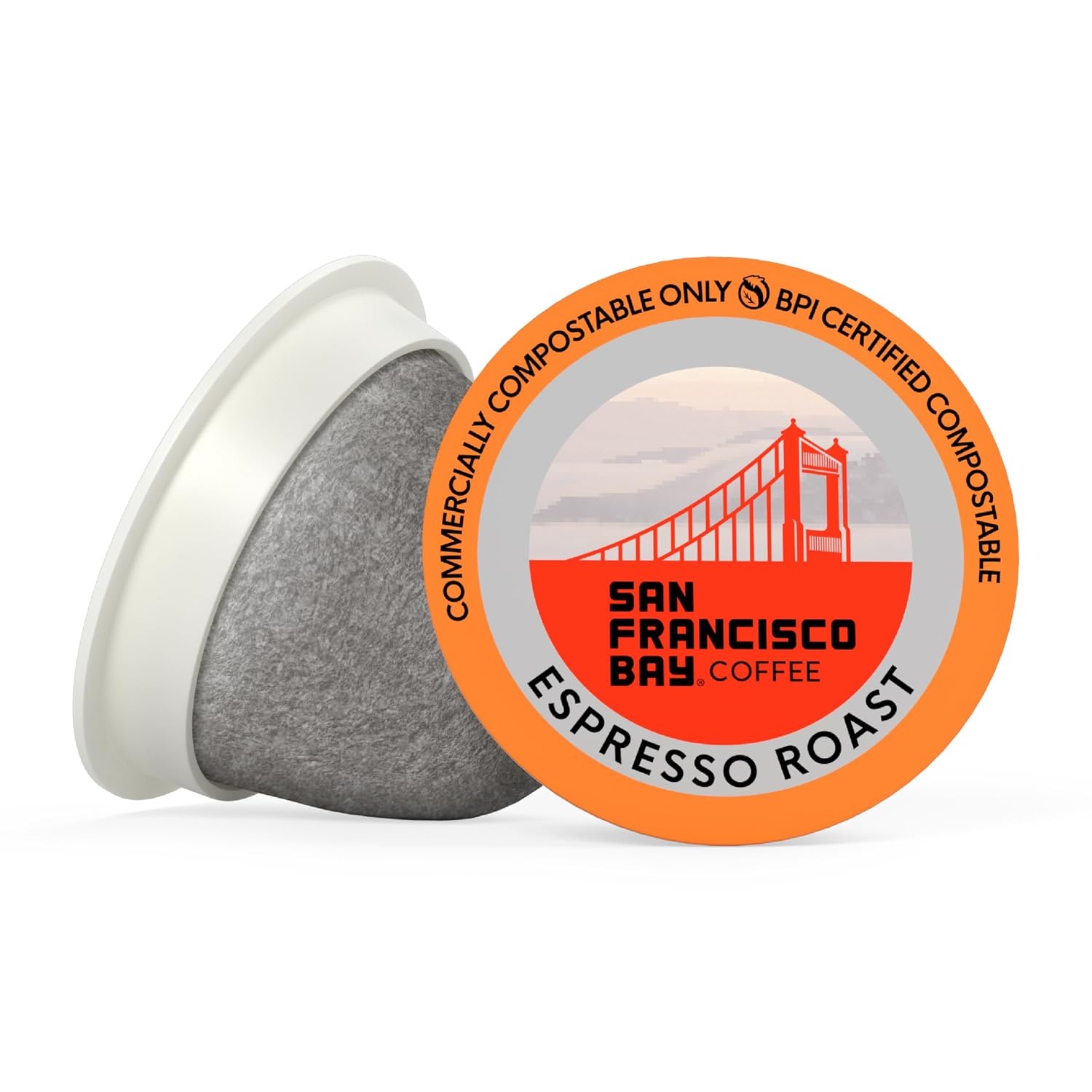 San Francisco Bay K-Cup Coffee Pods, Donut Shop (36 ct), Medium-Light Roast, Commercially Compostable Single-Serve Coffee Pods(Espresso)