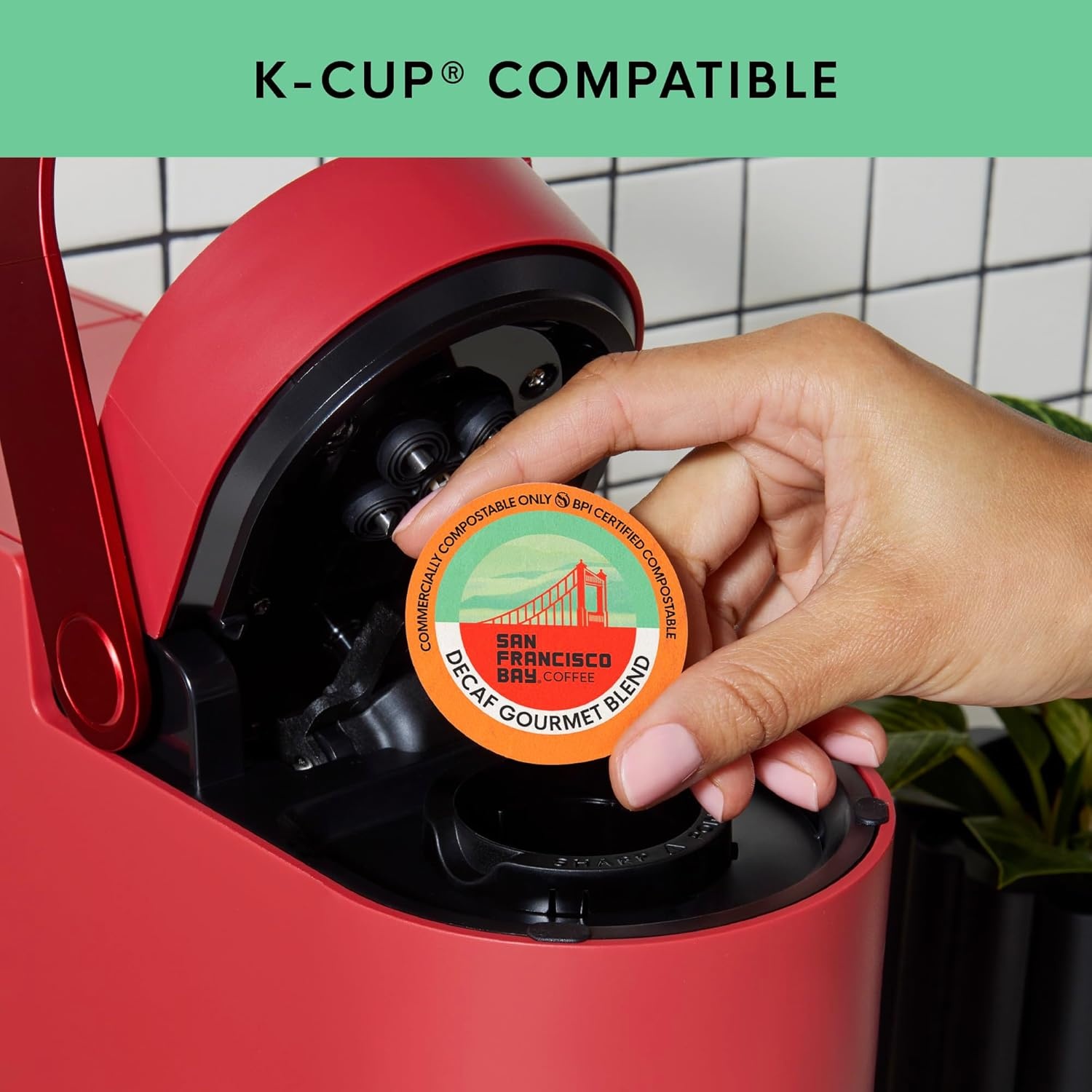 San Francisco Bay K-Cup Coffee Pods, Donut Shop (36 ct), Medium-Light Roast, Commercially Compostable Single-Serve Coffee Pods(Decaf Gourmet Blend)