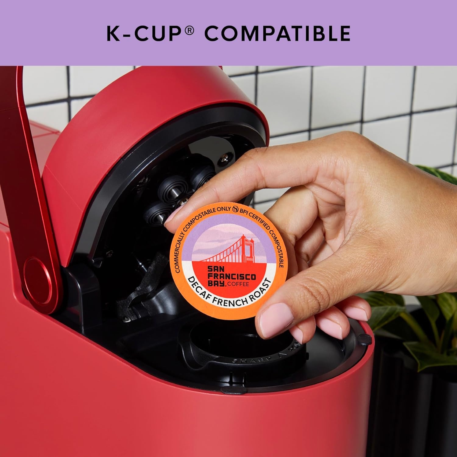 San Francisco Bay K-Cup Coffee Pods, Donut Shop (36 ct), Medium-Light Roast, Commercially Compostable Single-Serve Coffee Pods(DECAF French Roast)