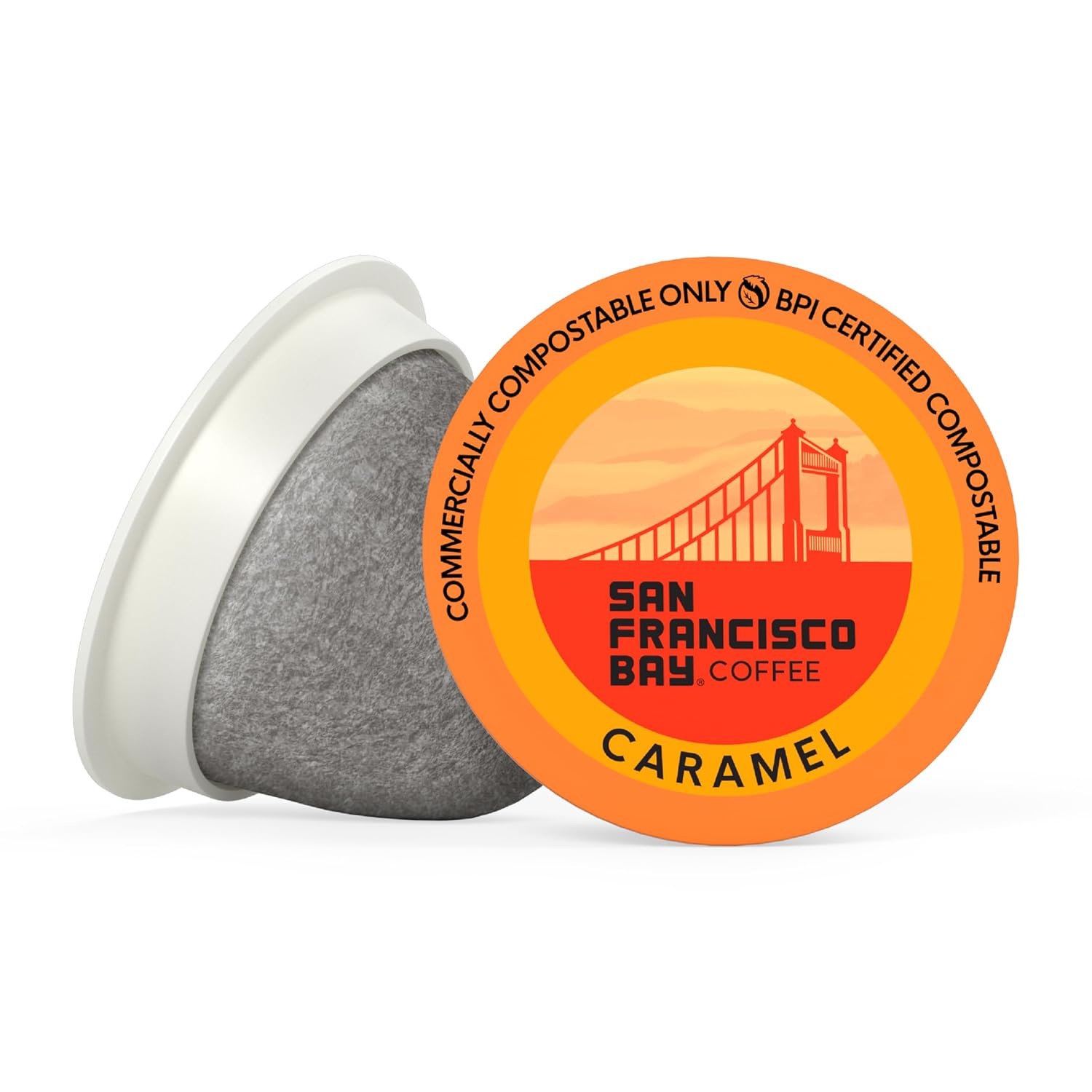 San Francisco Bay K-Cup Coffee Pods, Donut Shop (36 ct), Medium-Light Roast, Commercially Compostable Single-Serve Coffee Pods(Caramel)