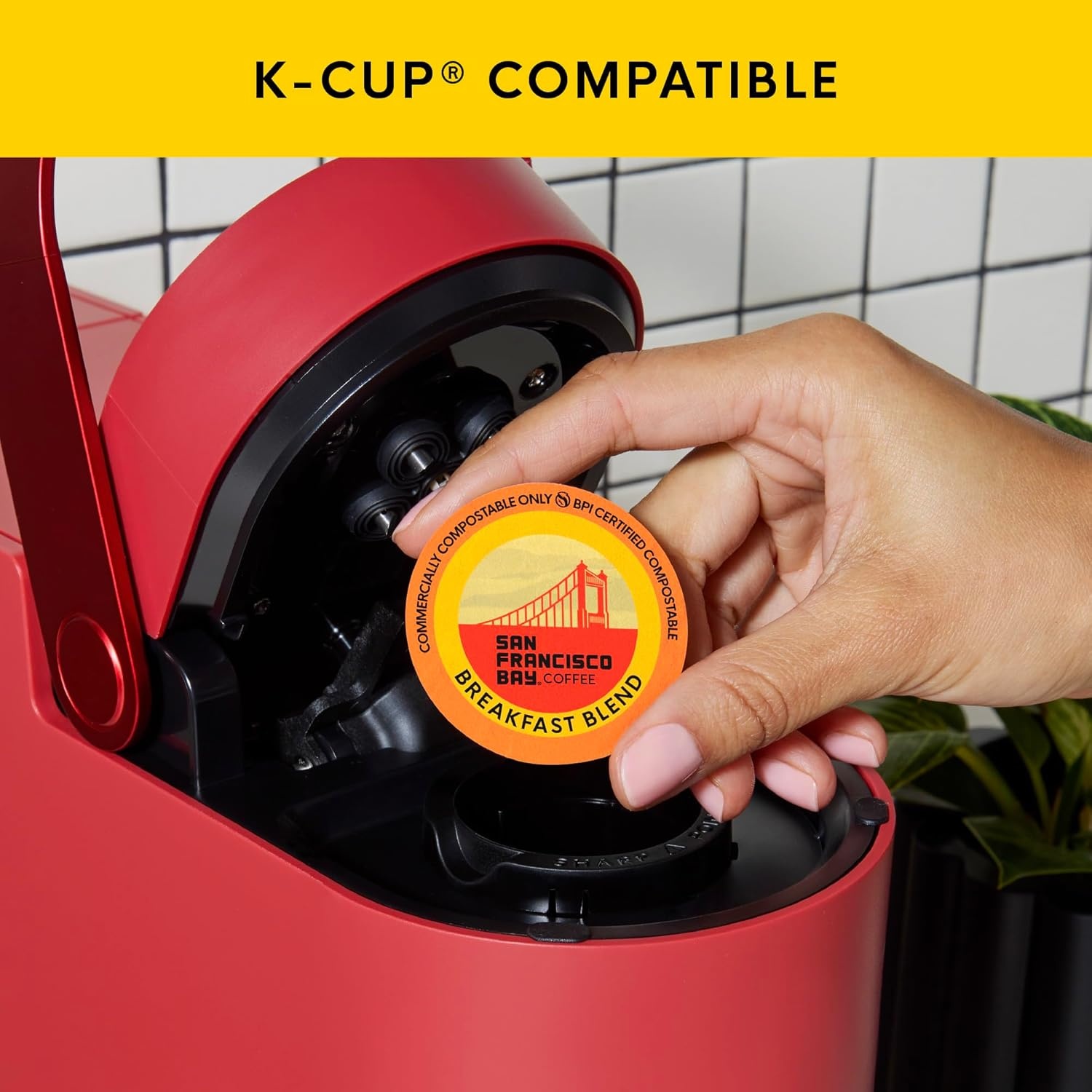 San Francisco Bay K-Cup Coffee Pods, Donut Shop (36 ct), Medium-Light Roast, Commercially Compostable Single-Serve Coffee Pods(Breakfast Blend)
